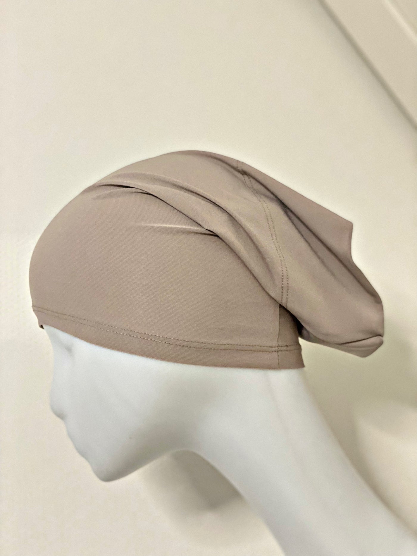Bonnet Hijab Jersey premium luxe - Gris taupe