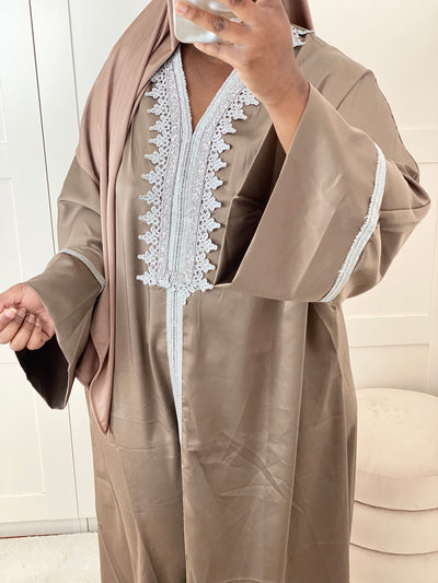 Abaya Dubaï Jana Taupe