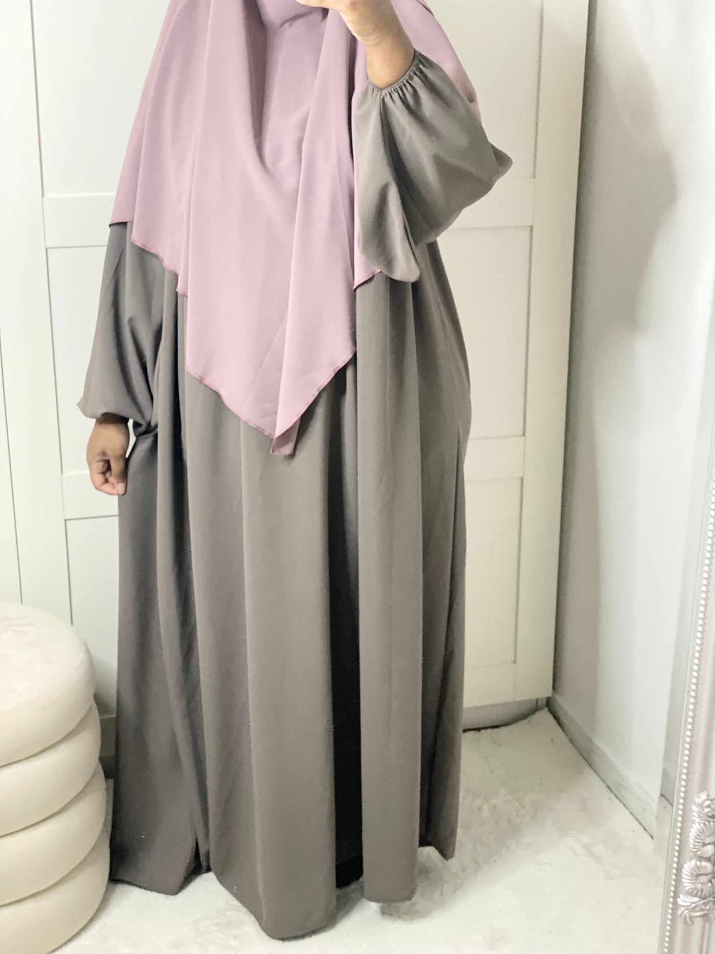 Khimar Soie de Medine - Rose Taupe