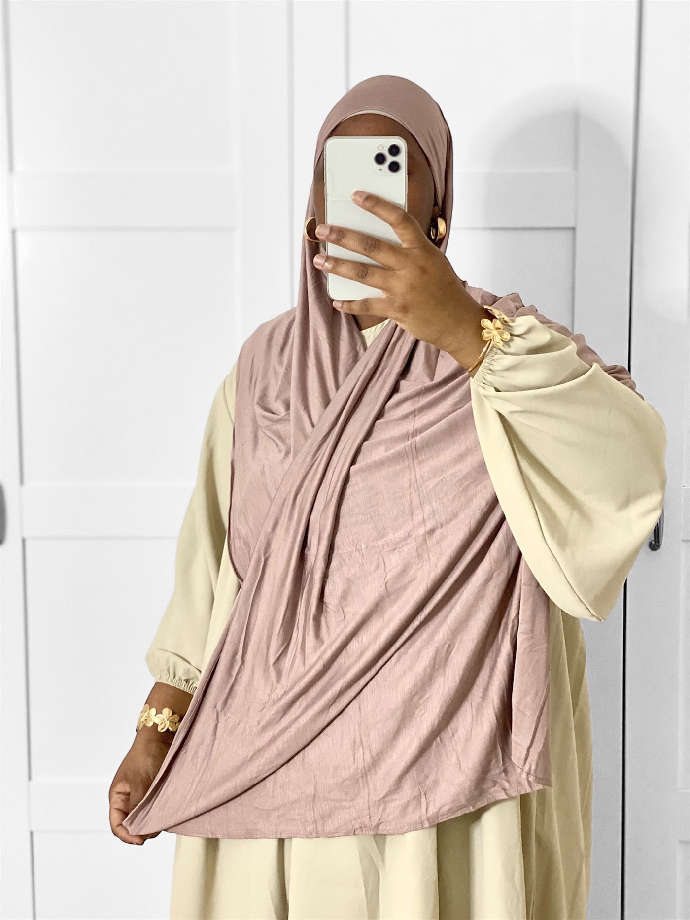Hijab jersey bamboo premium - Blush