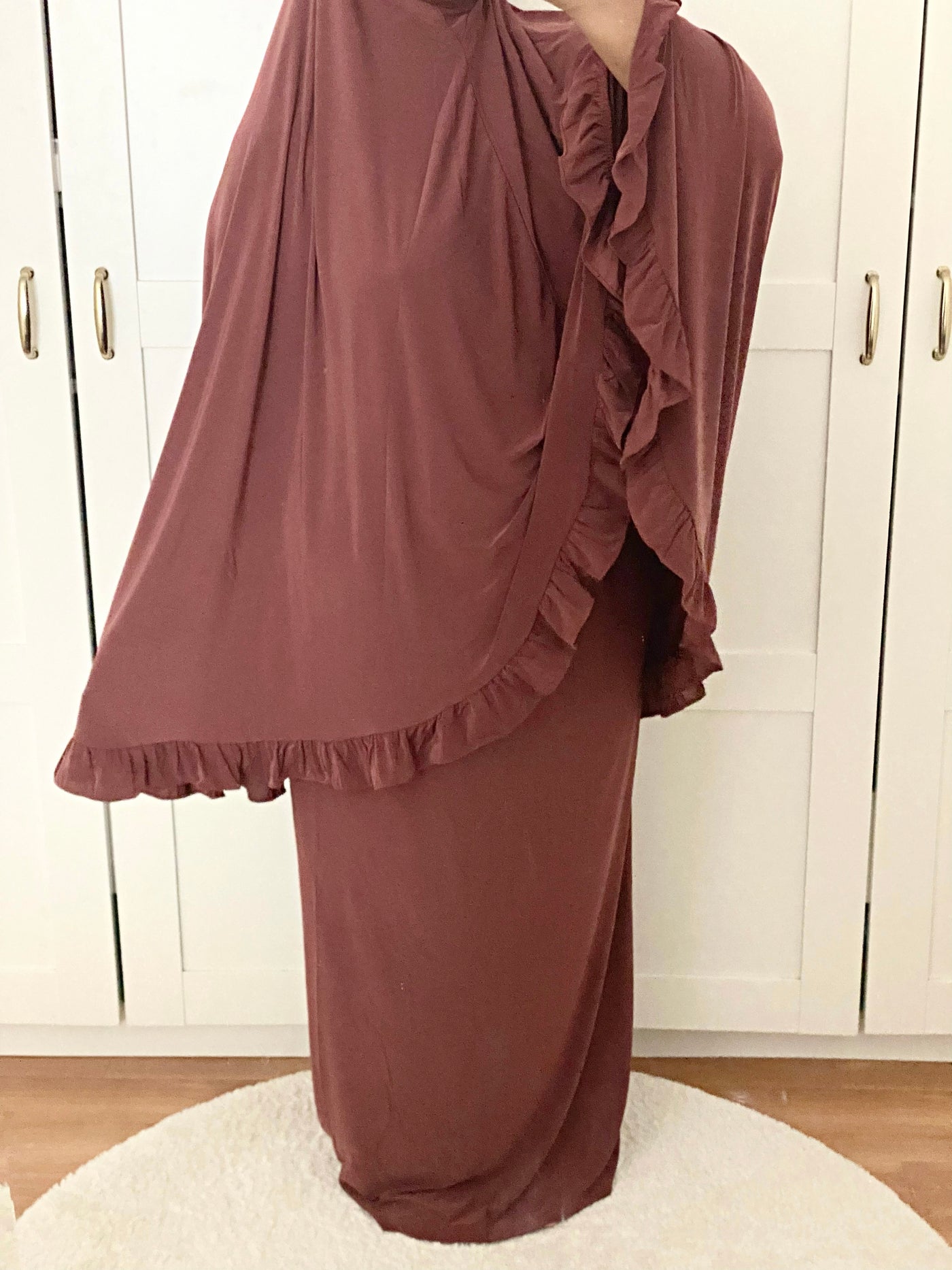 Ensemble de prière Jersey premium luxe - Marron