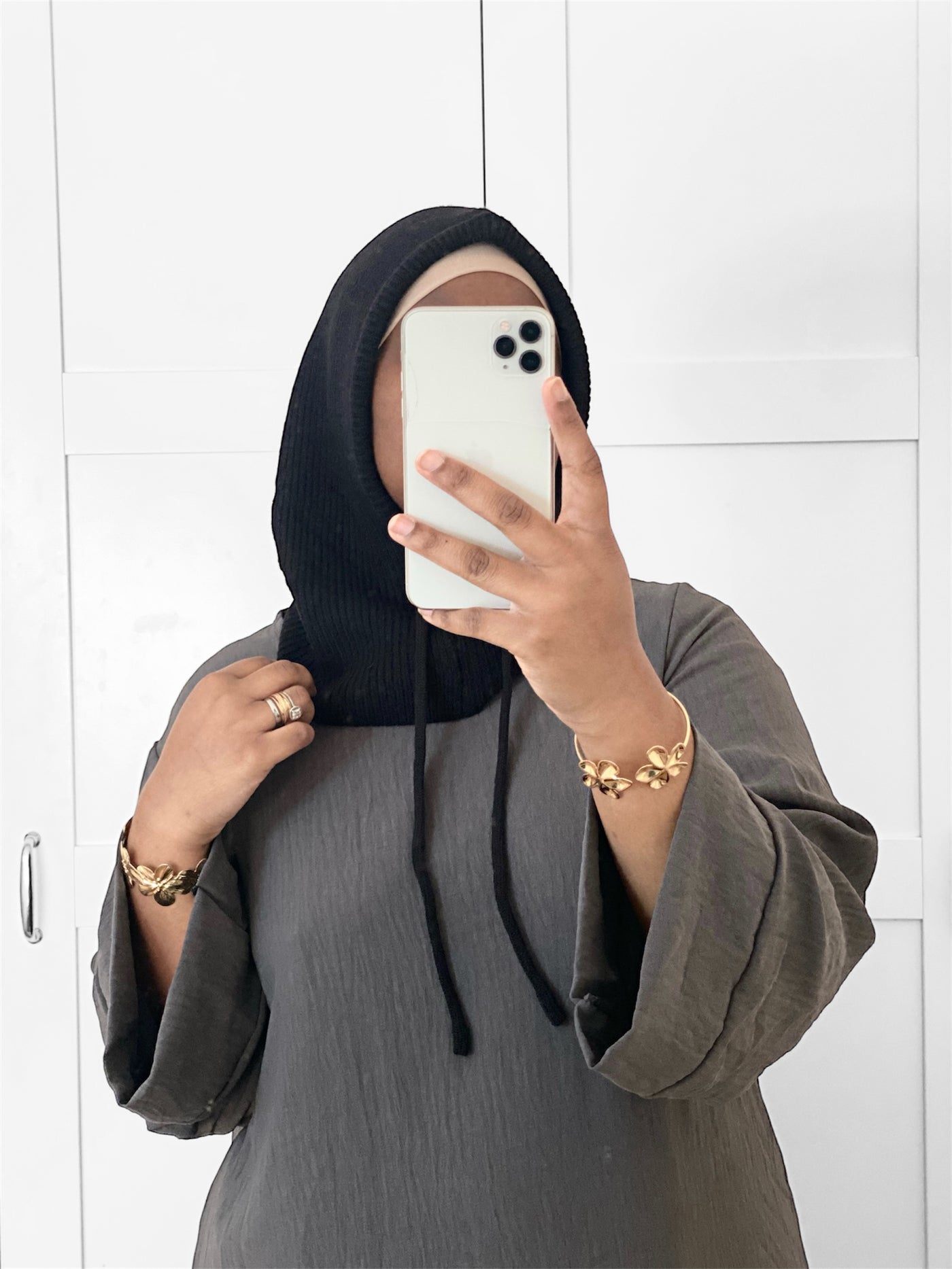 Cagoule hiver hijab - Black