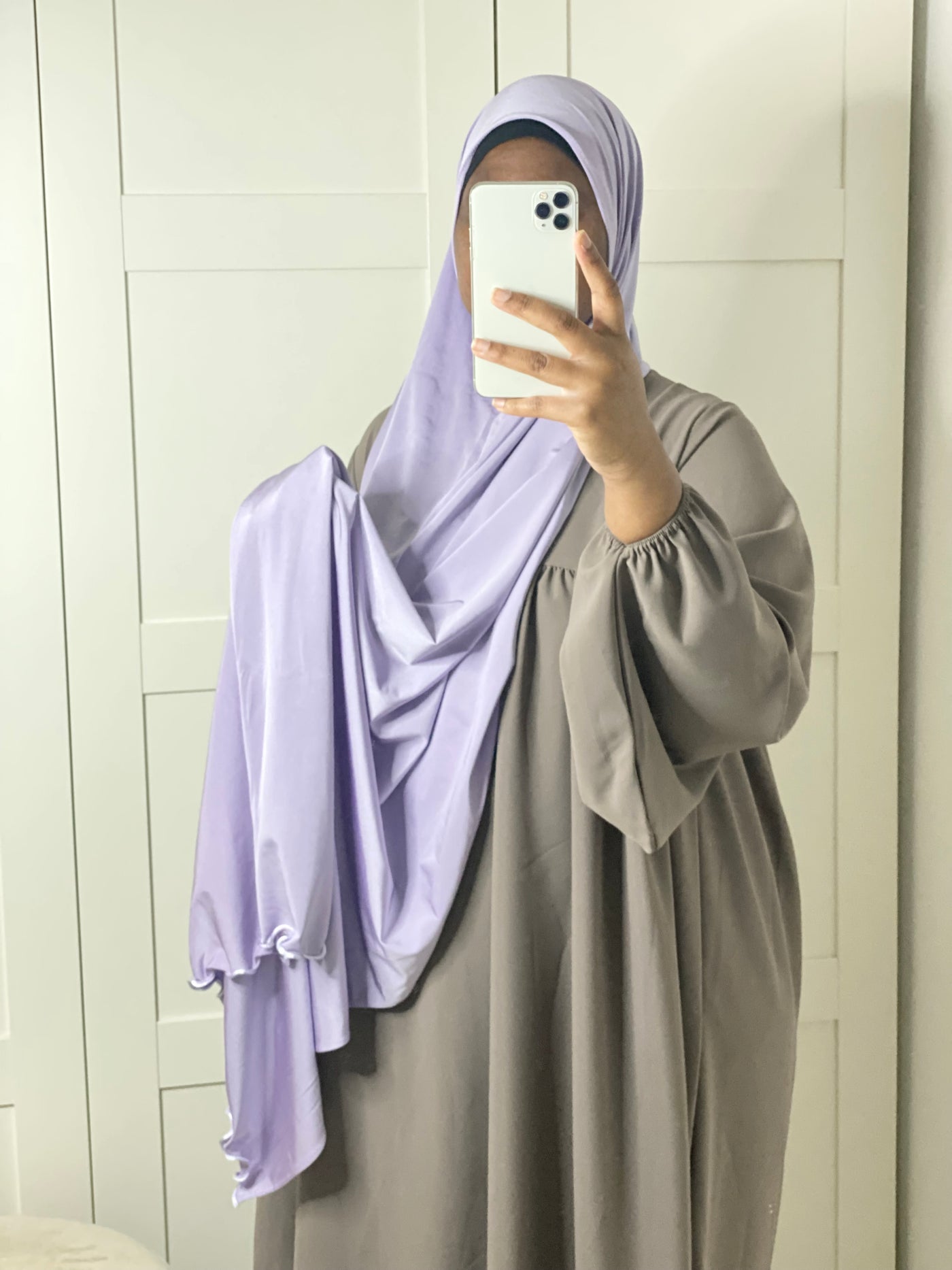 Hijab Jersey premium satiné - Lilas