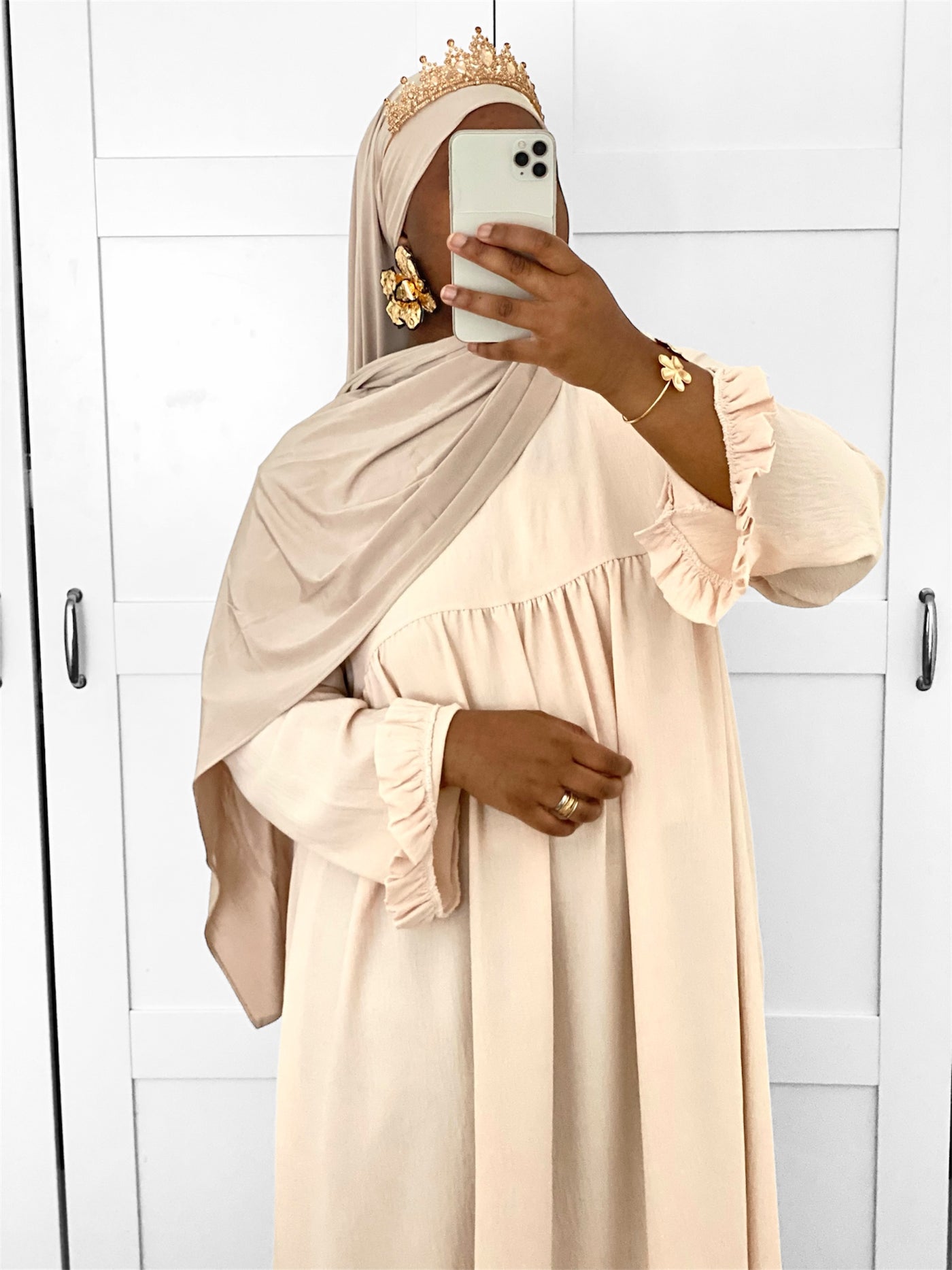 Jersey liquid premium - Beige foncé