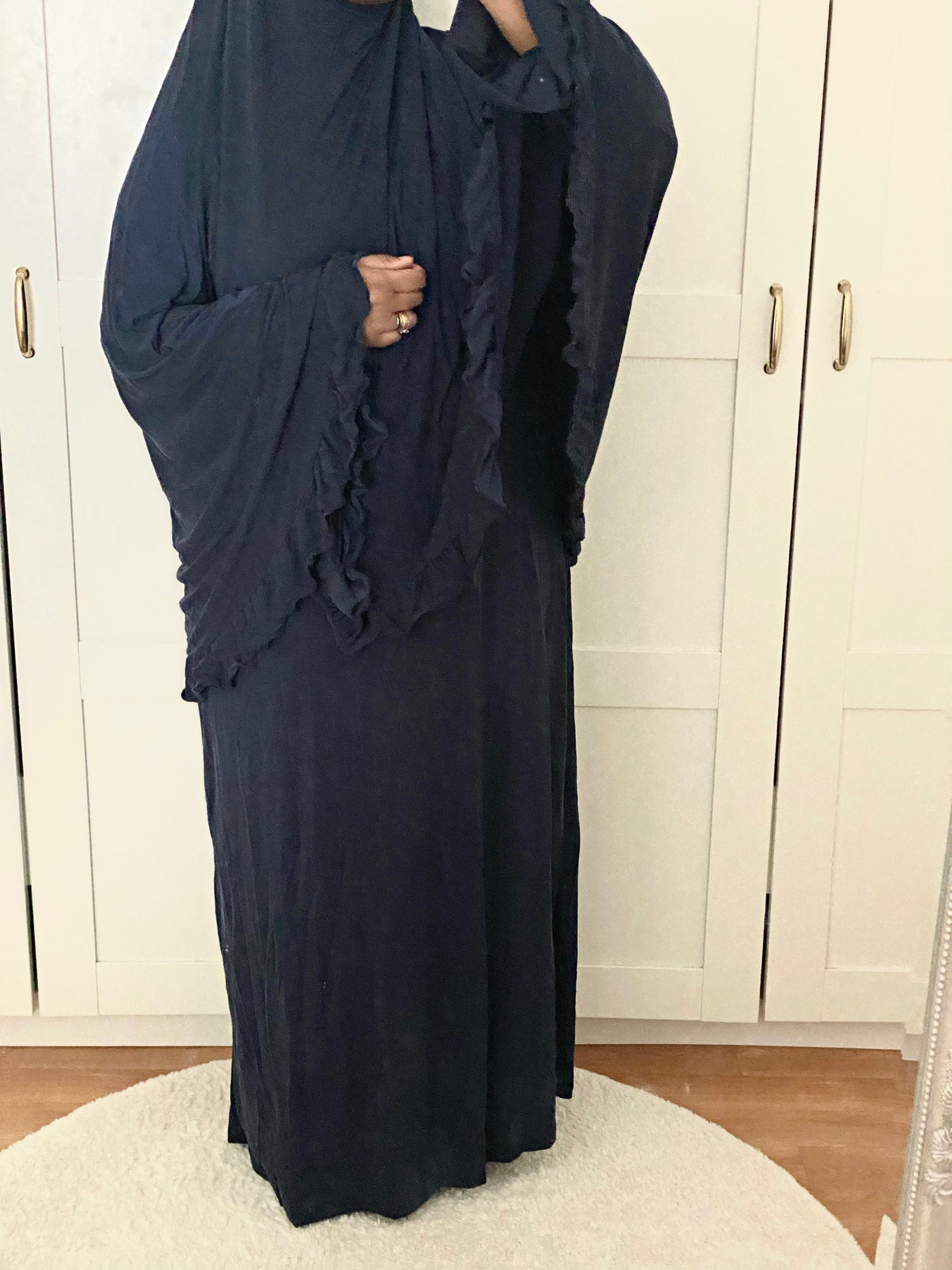 Ensemble de prière froufrou Jersey doux - Bleu foncé
