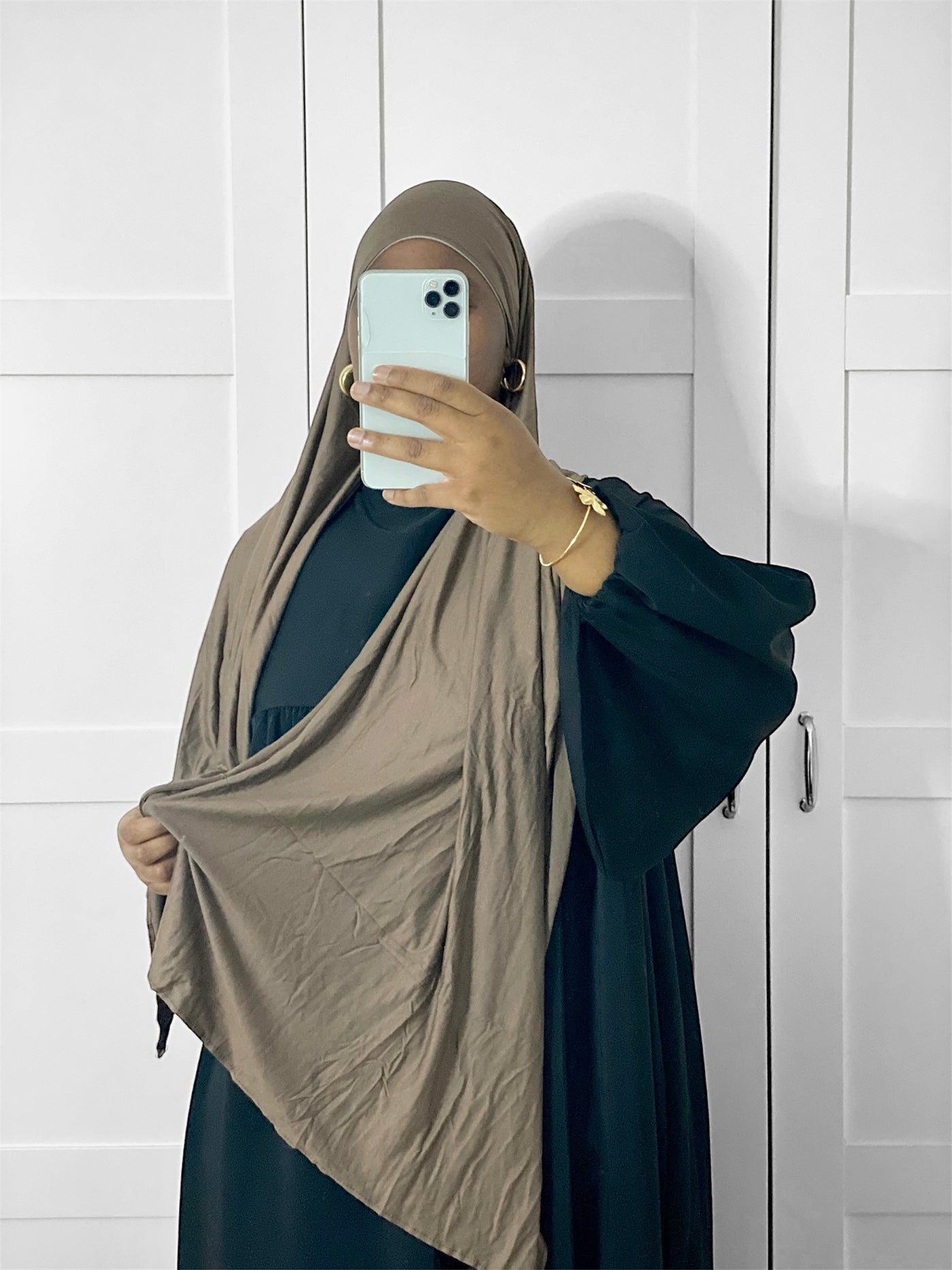 Hijab Jersey premium bamboo - Cacao