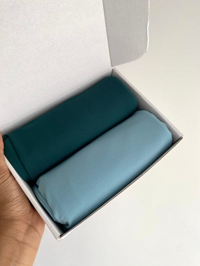 Box Hijab Jersey Premium Luxe - Éclat d’Emeraude