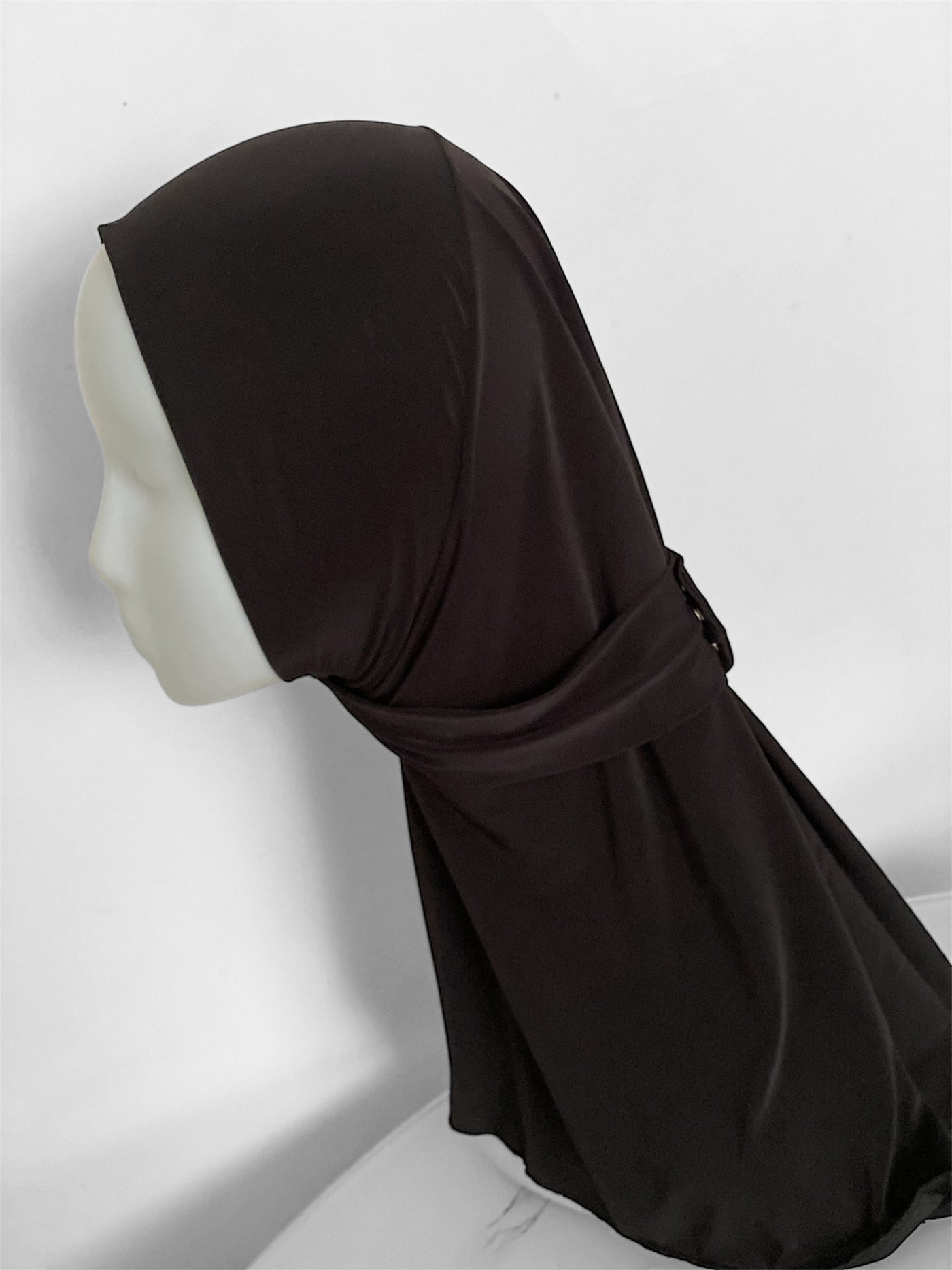 Jersey liquid hijab cagoule - Black