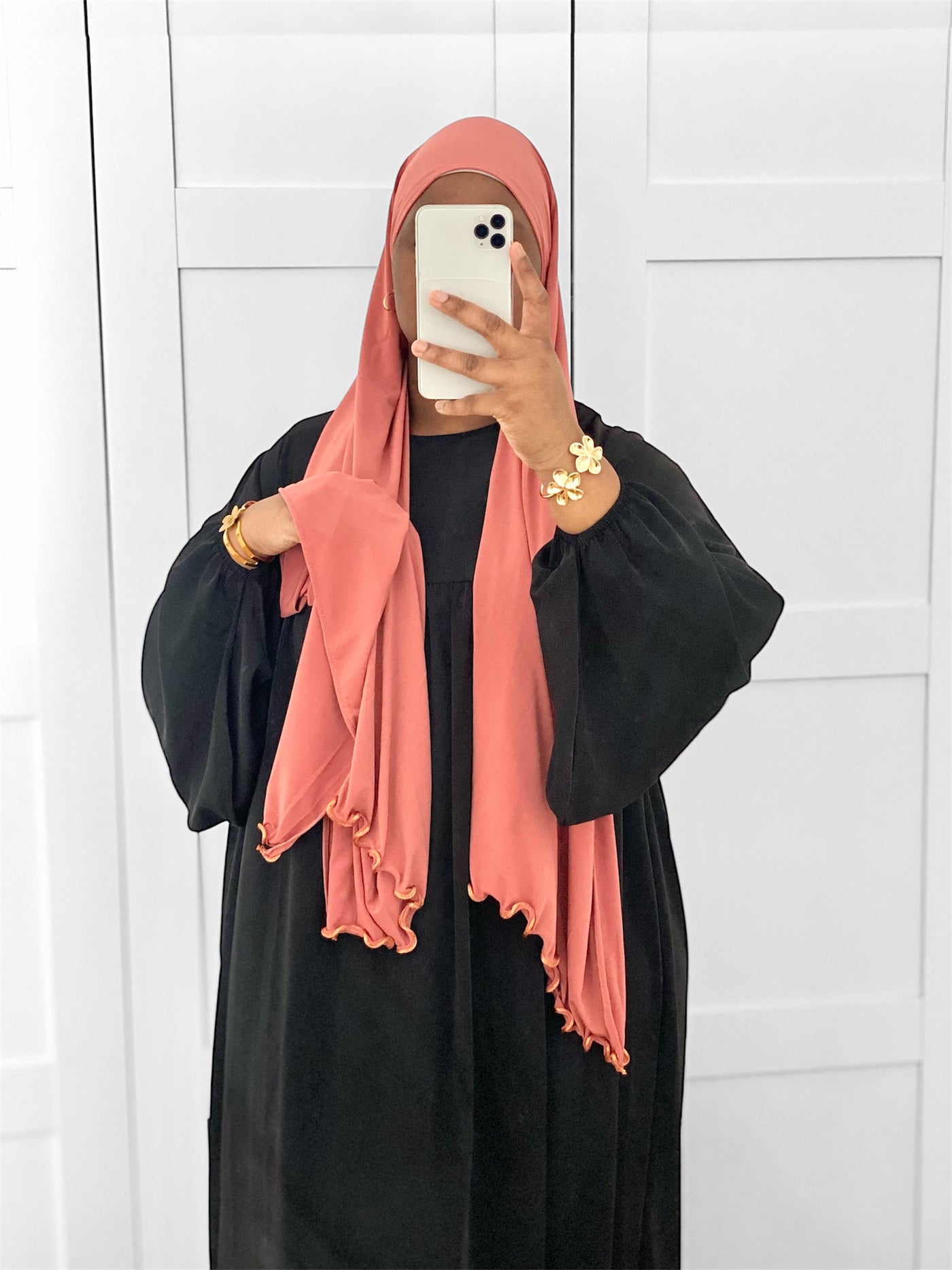 Hijab Jersey Premium Luxe Froufrou - Terre Cuite