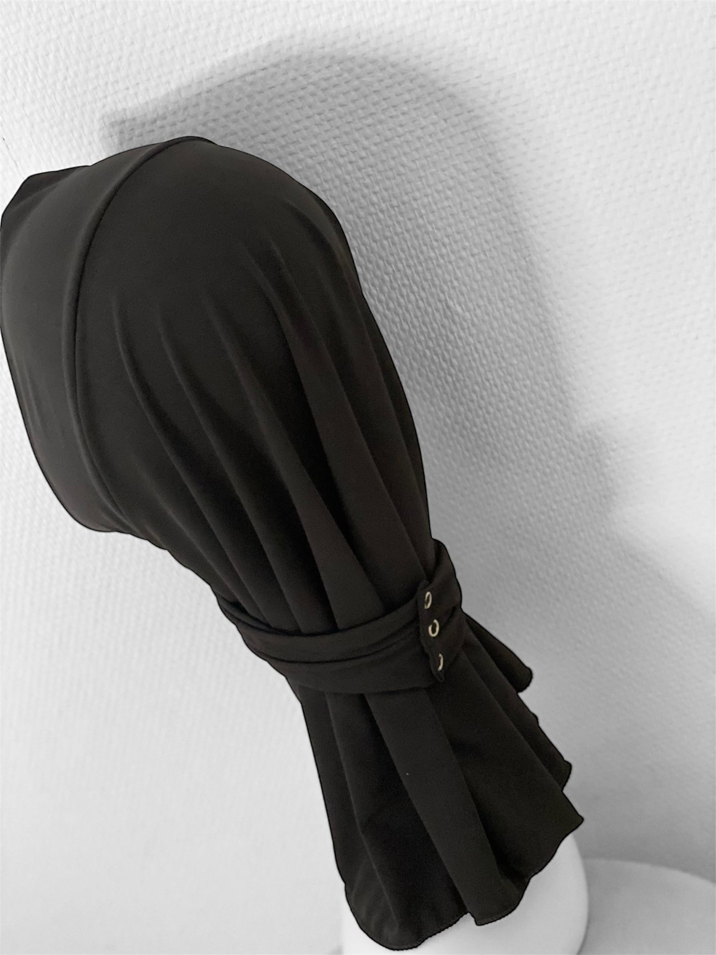 Hijab à enfiler bouton pression - Noir