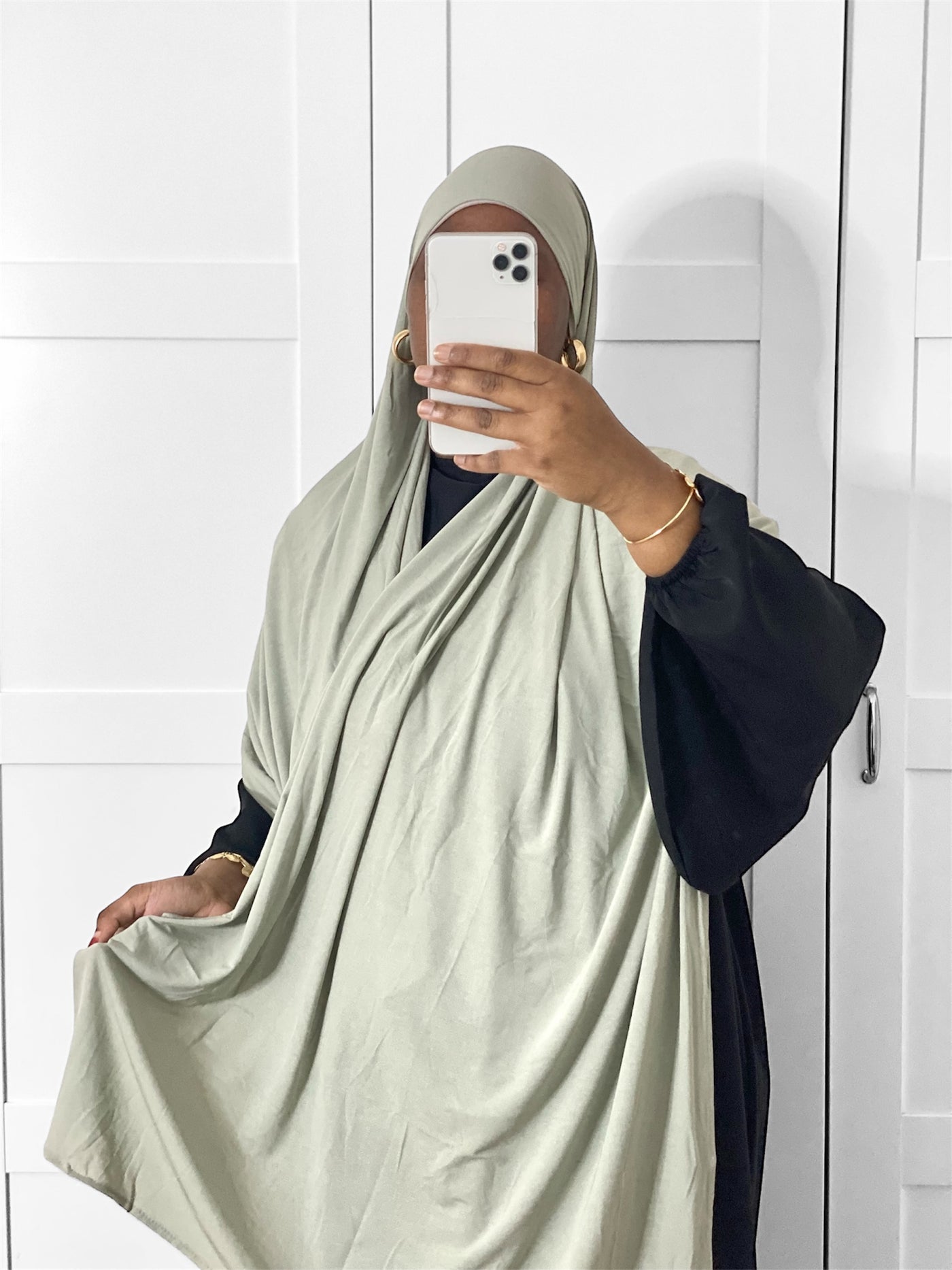 Hijab jersey premium bamboo - vert d’eau