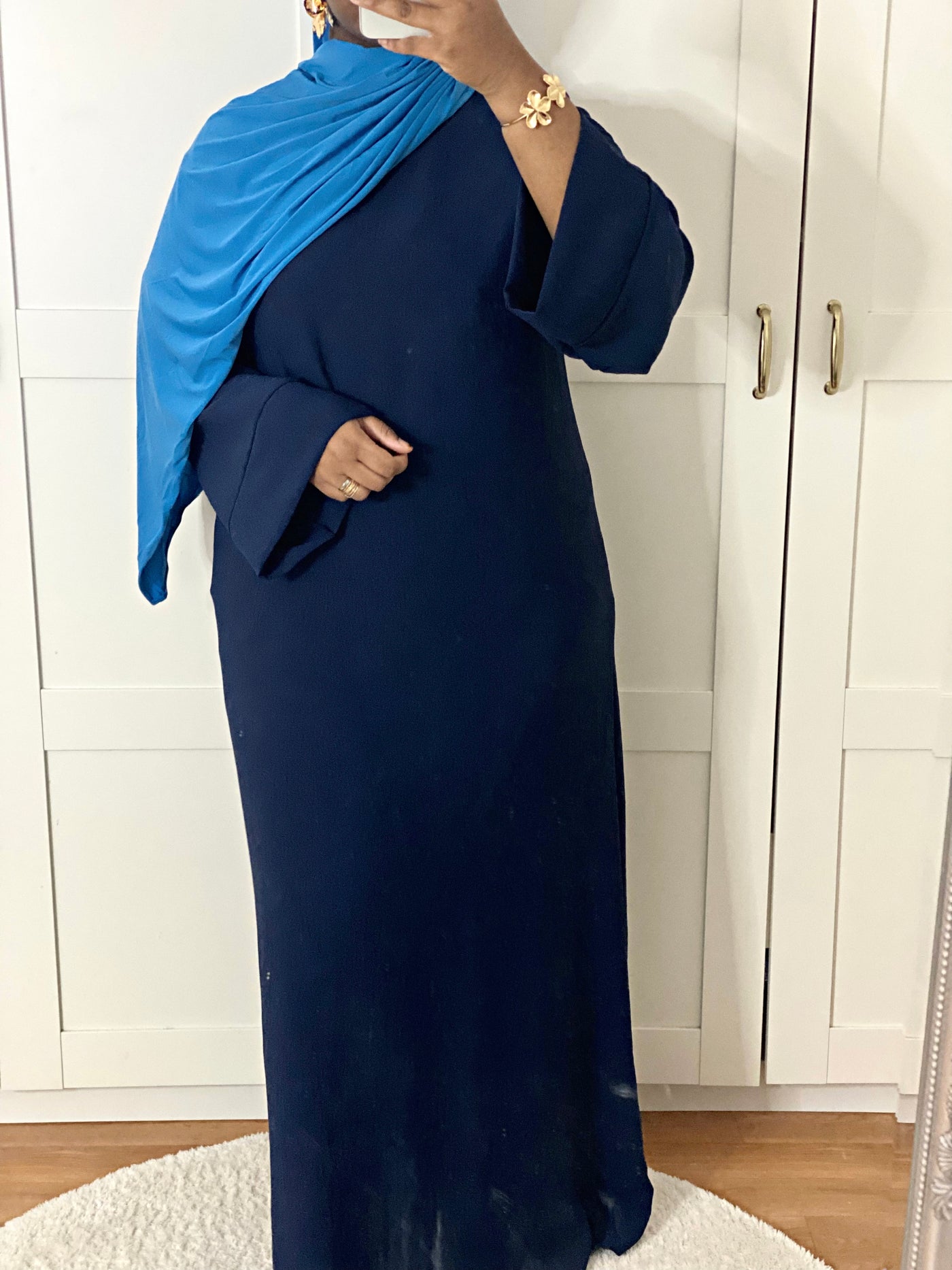 Abaya jazz simple - Bleu foncé