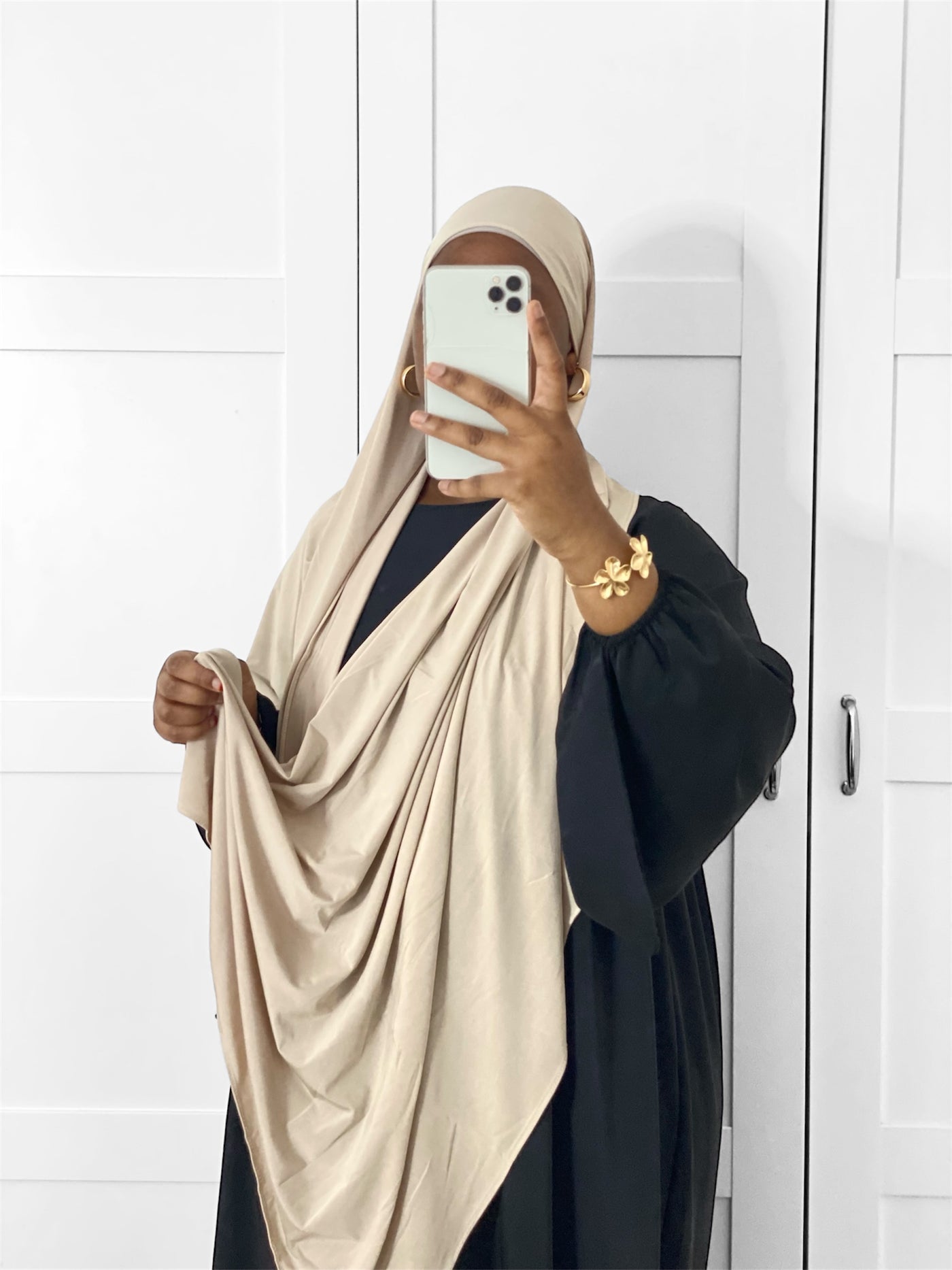 Jersey liquid premium - Beige foncé