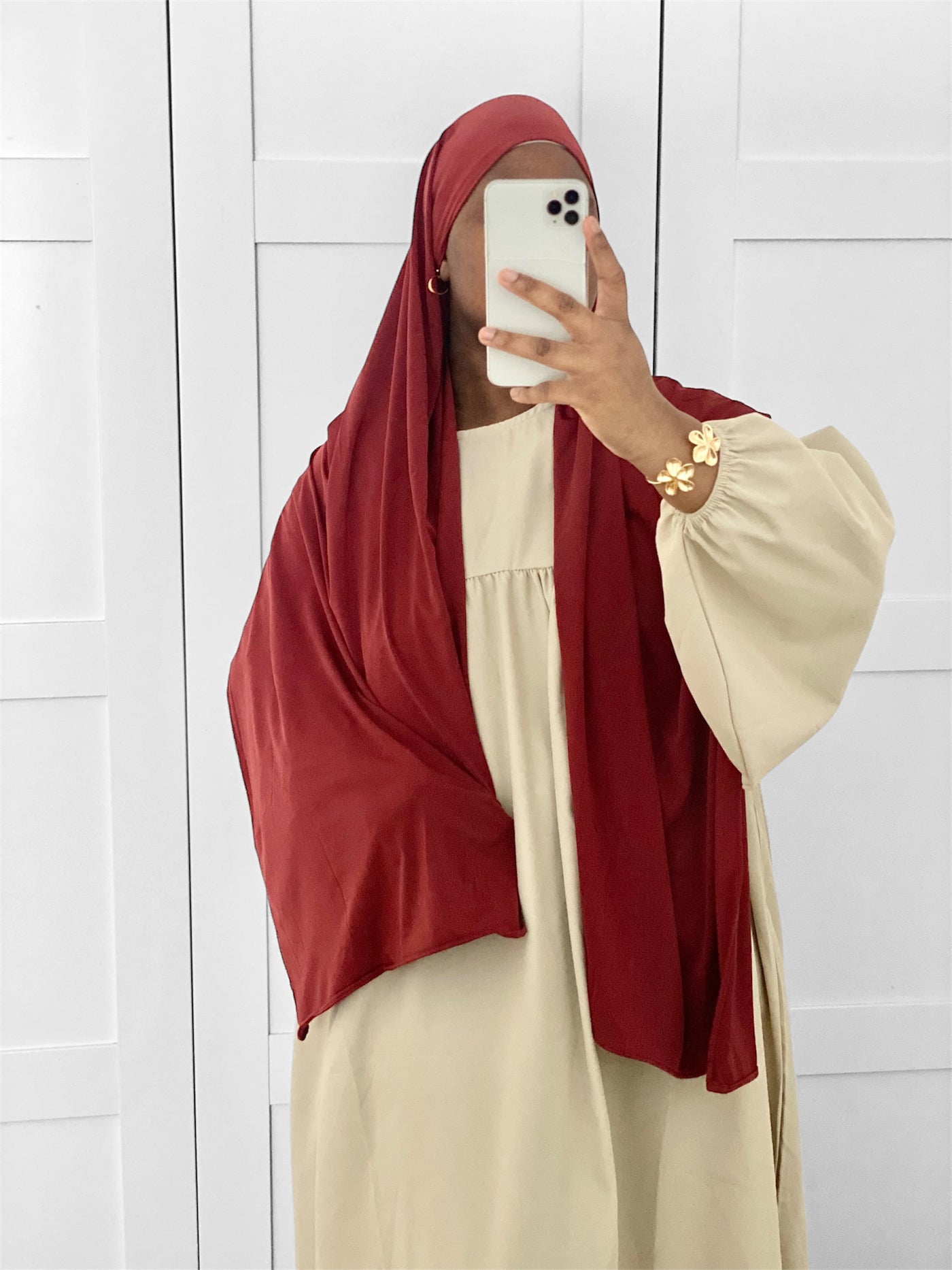 Hijab Jersey Premium Luxe - Bordeaux Profond
