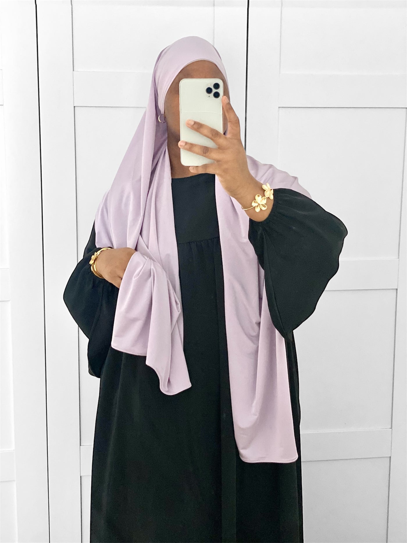Hijab Jersey Premium Luxe Satiné - Lilac