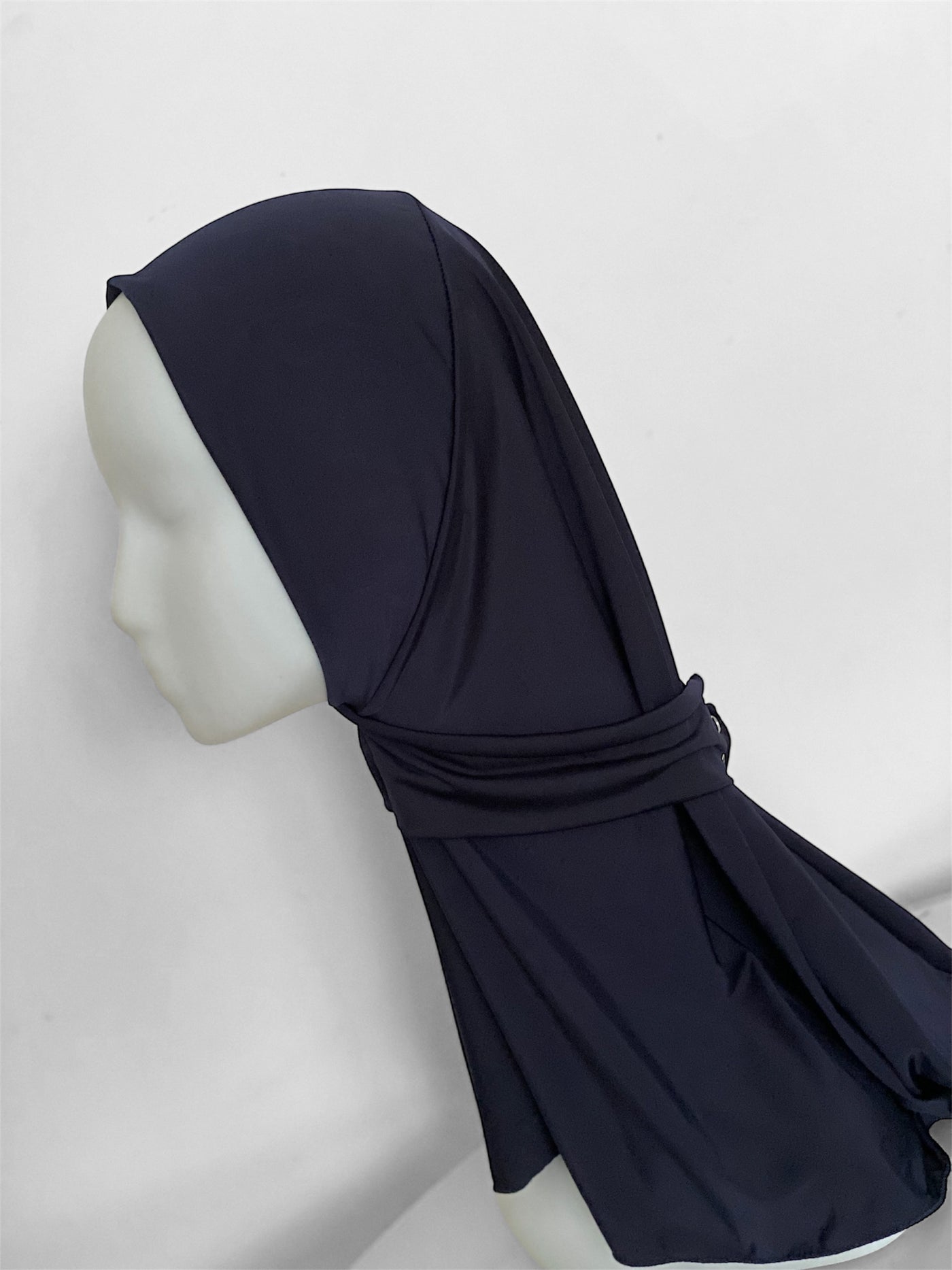 Jersey liquid hijab cagoule - Bleu nuit