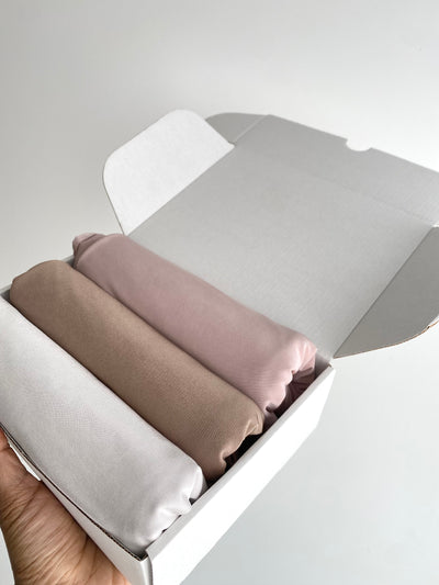 Box Hijab Jersey Premium Satiné - Nude
