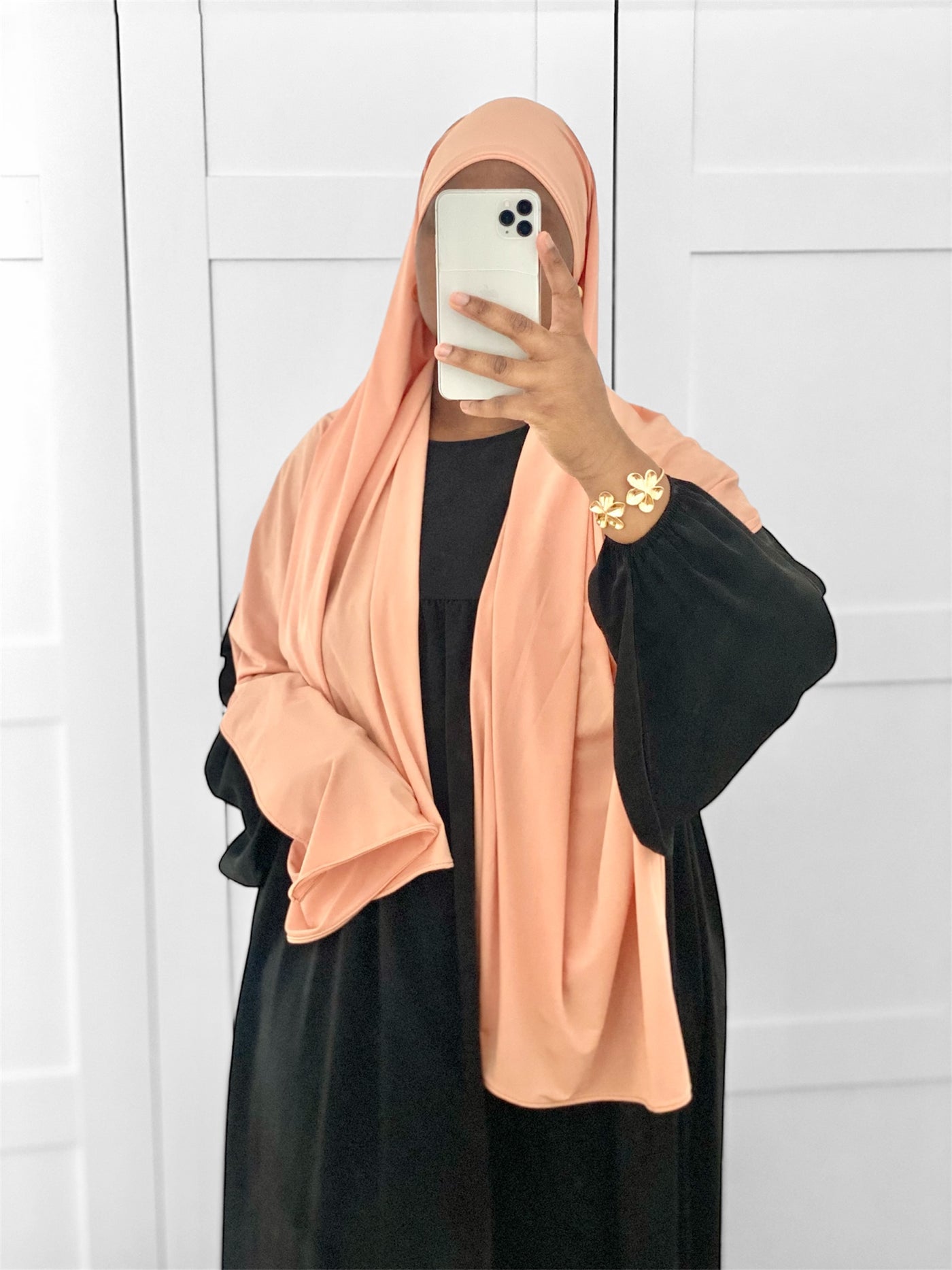 Hijab Jersey Premium Luxe - Peach