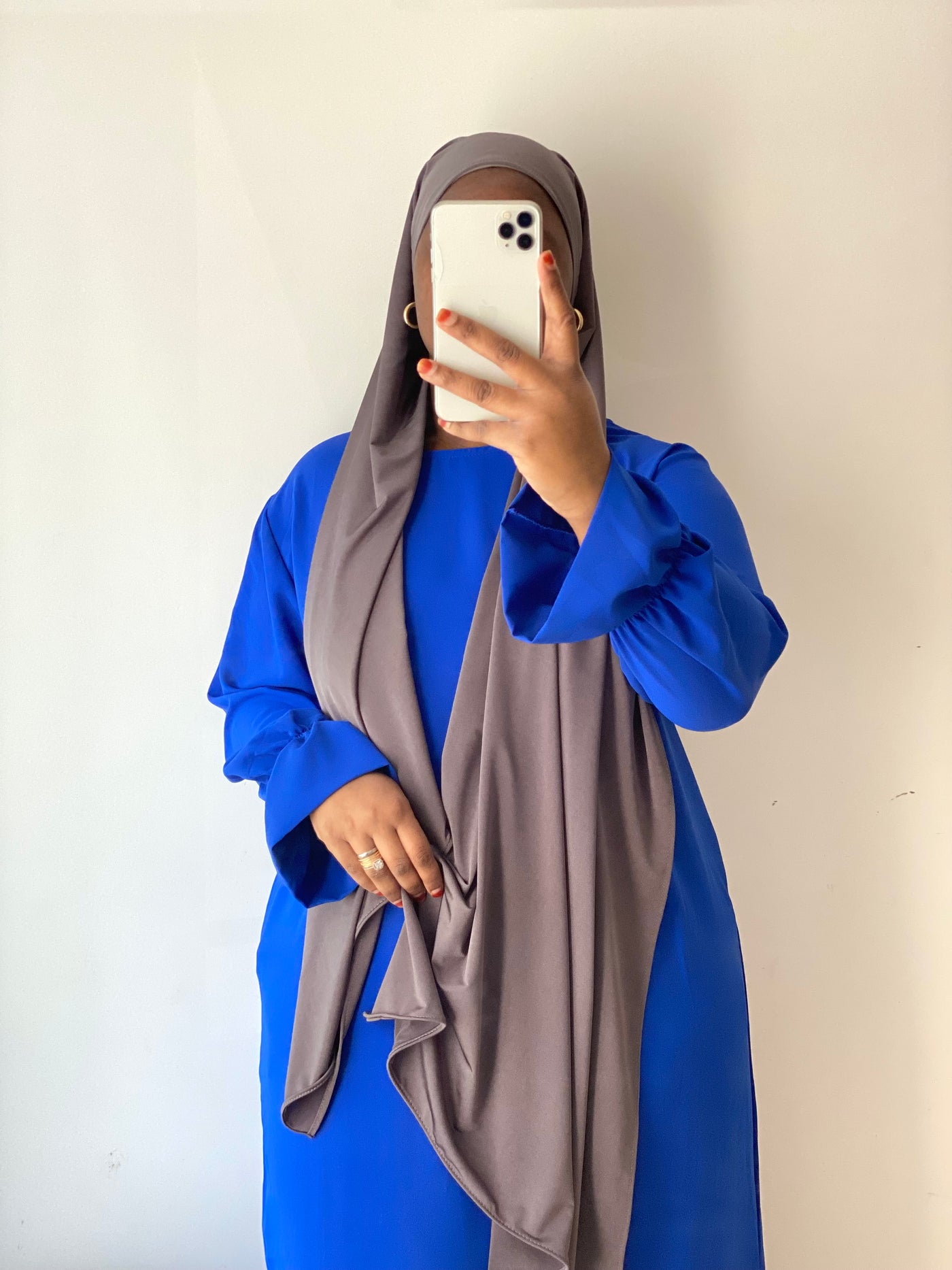 Hijab Jersey premium luxe satiné - Midnight plum