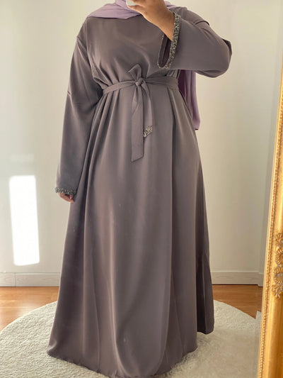 Abaya Diamonds - Taupe MON HIJAB MODEST