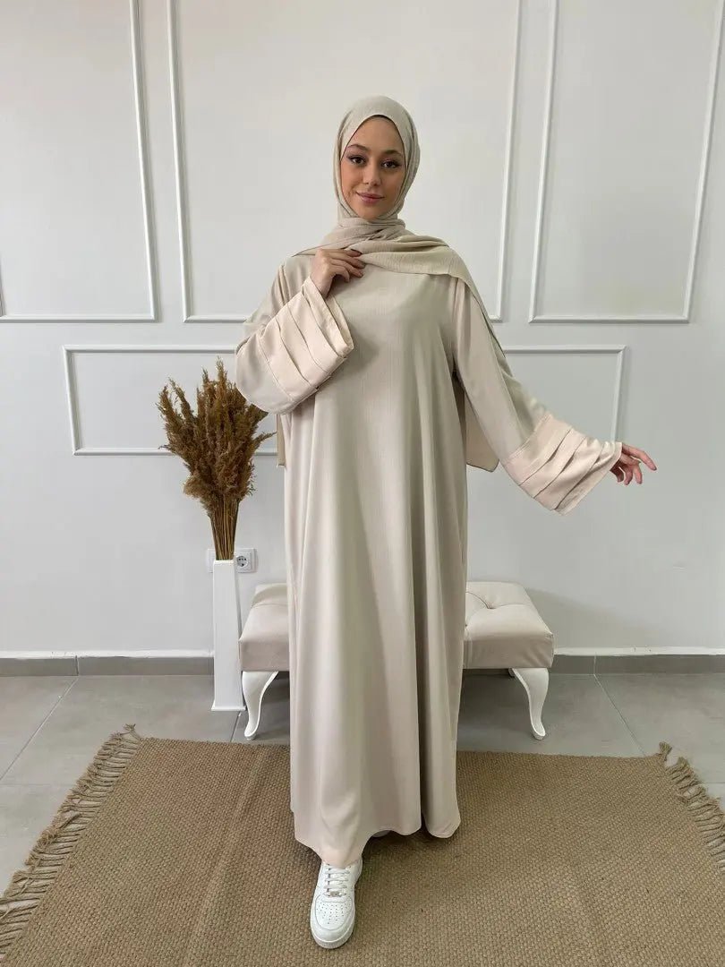 Abaya Esra - Beige - MON HIJAB MODEST co