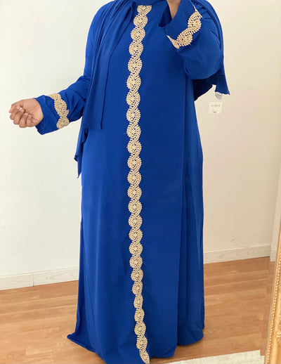 Abaya Maha - Bleu electric MON HIJAB MODEST co