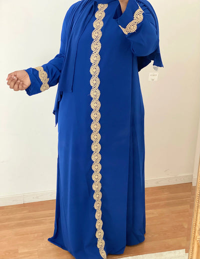 Abaya Maha - Bleu electric MON HIJAB MODEST co