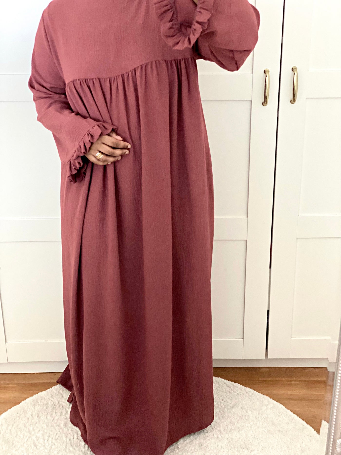 Abaya coquette - Framboise