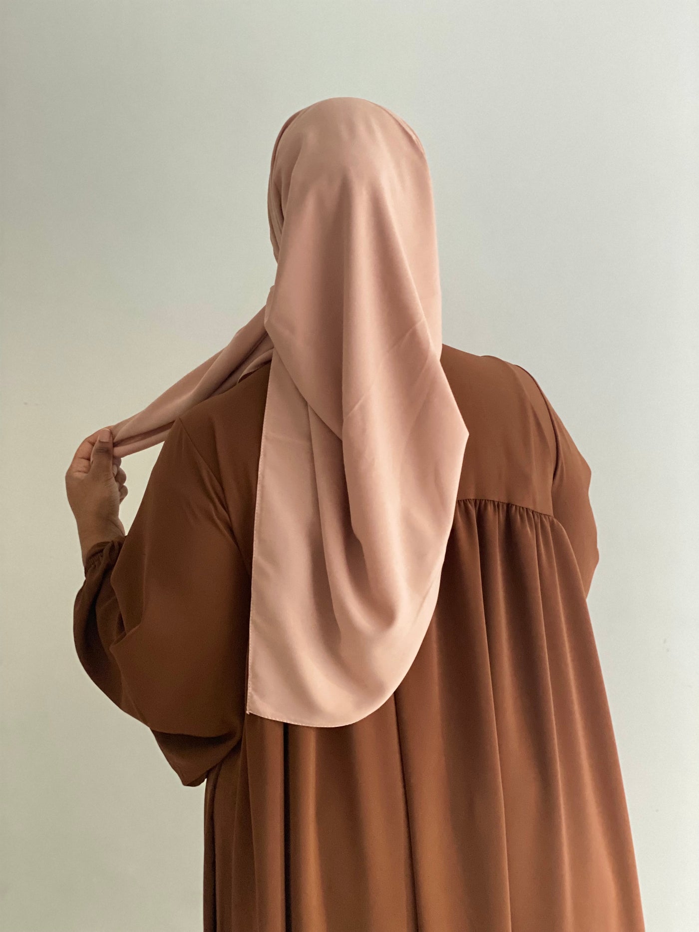 Carré de soie uni - Beige Nude