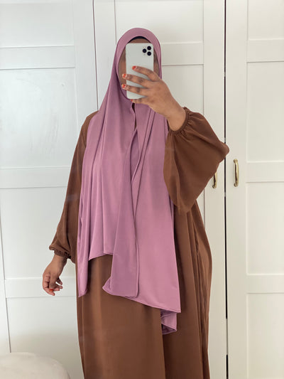 Hijab Jersey premium luxe satiné - Dusty Pink