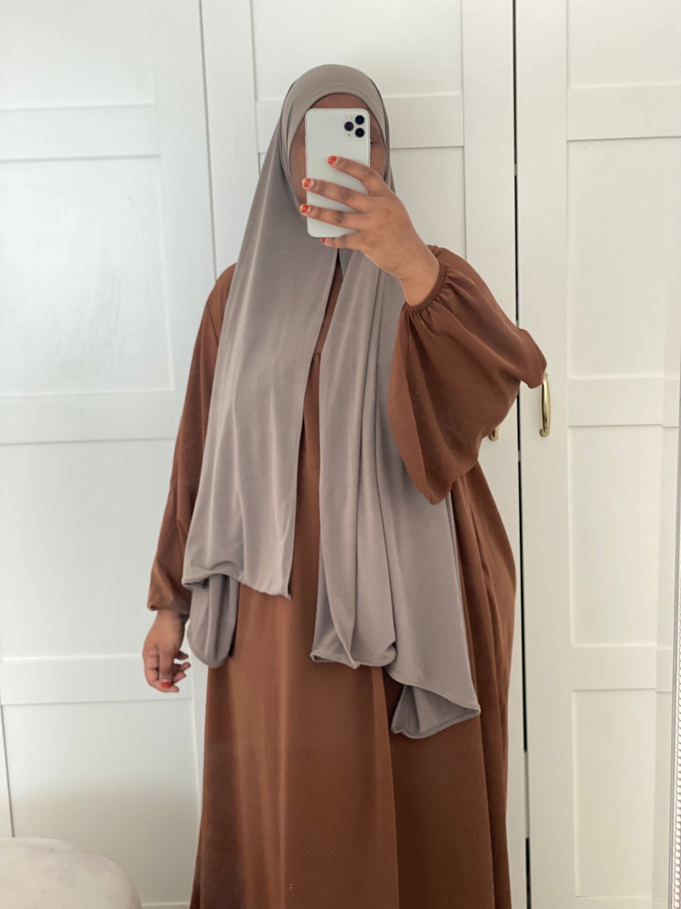 Hijab Jersey premium luxe - Kaki