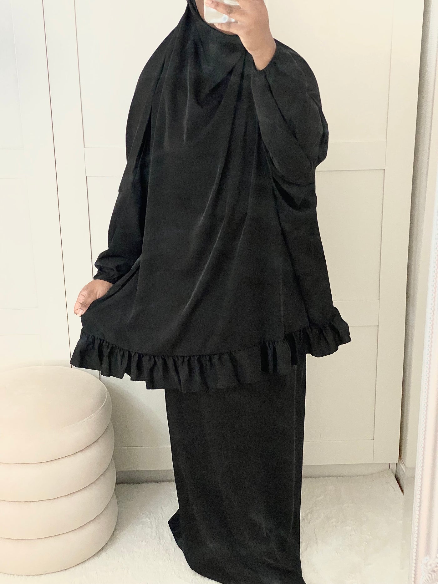 Ensemble prière froufrou noir