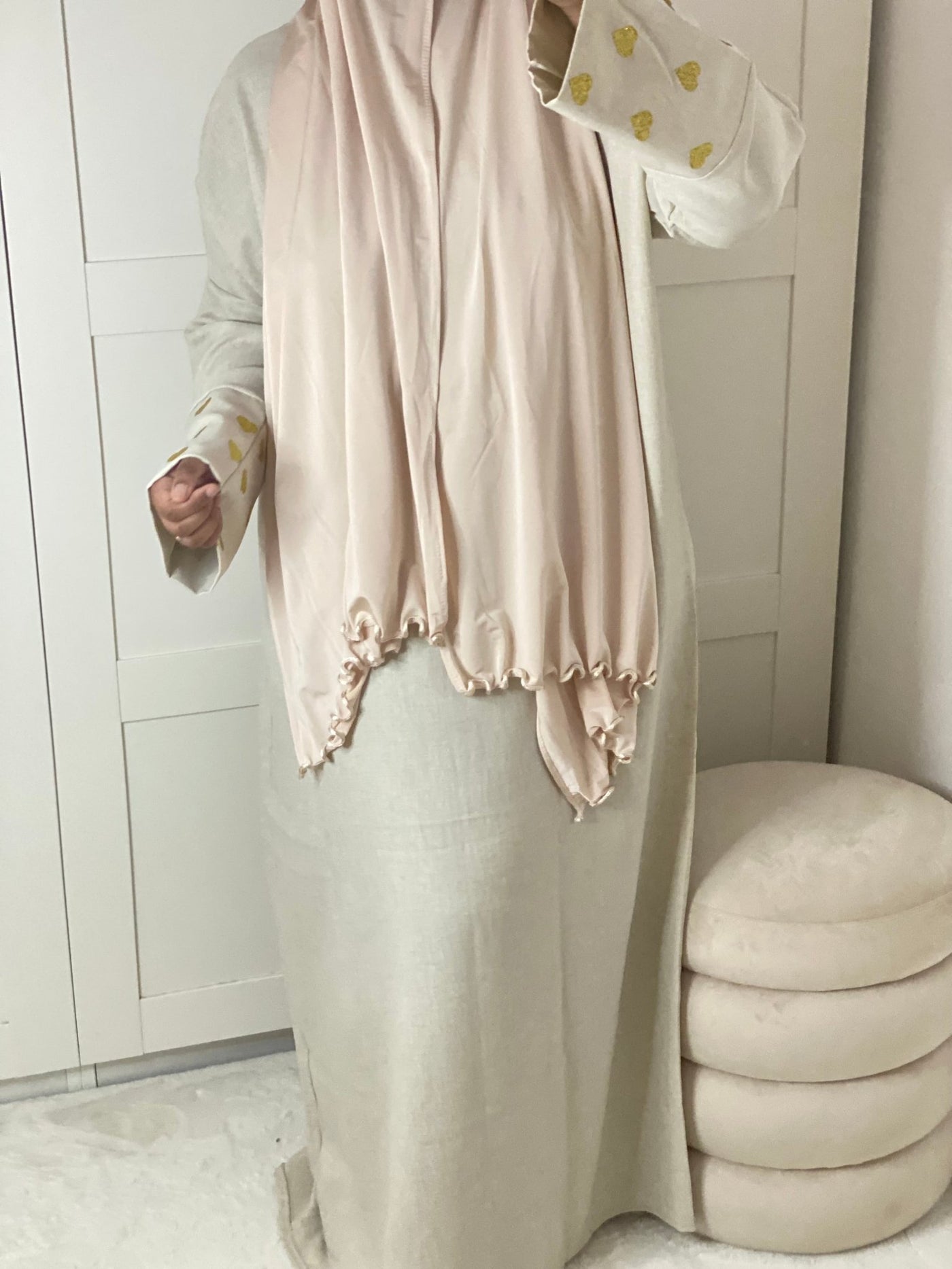 Hijab Jersey Premium Satiné Beige Clair