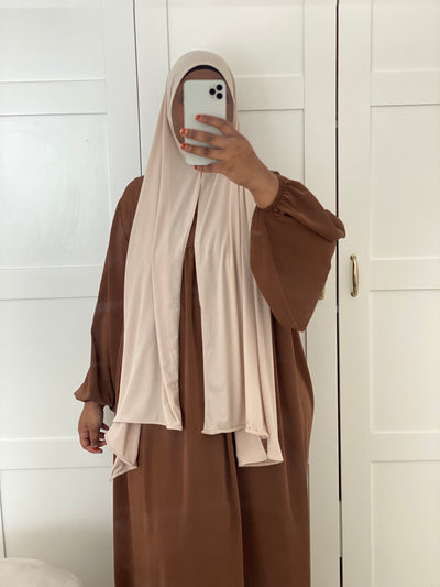 Hijab Jersey premium luxe - Café au lait