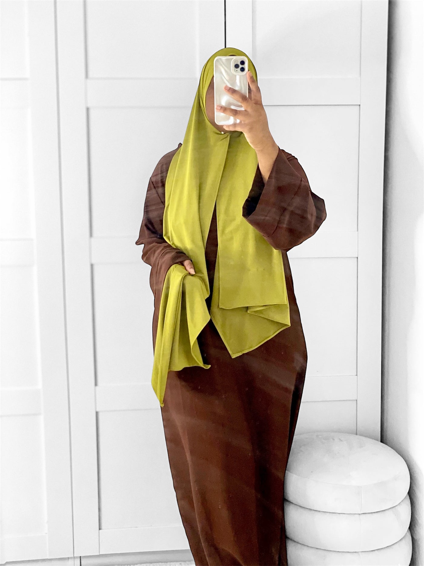Hijab Jersey premium luxe satiné - Pistache
