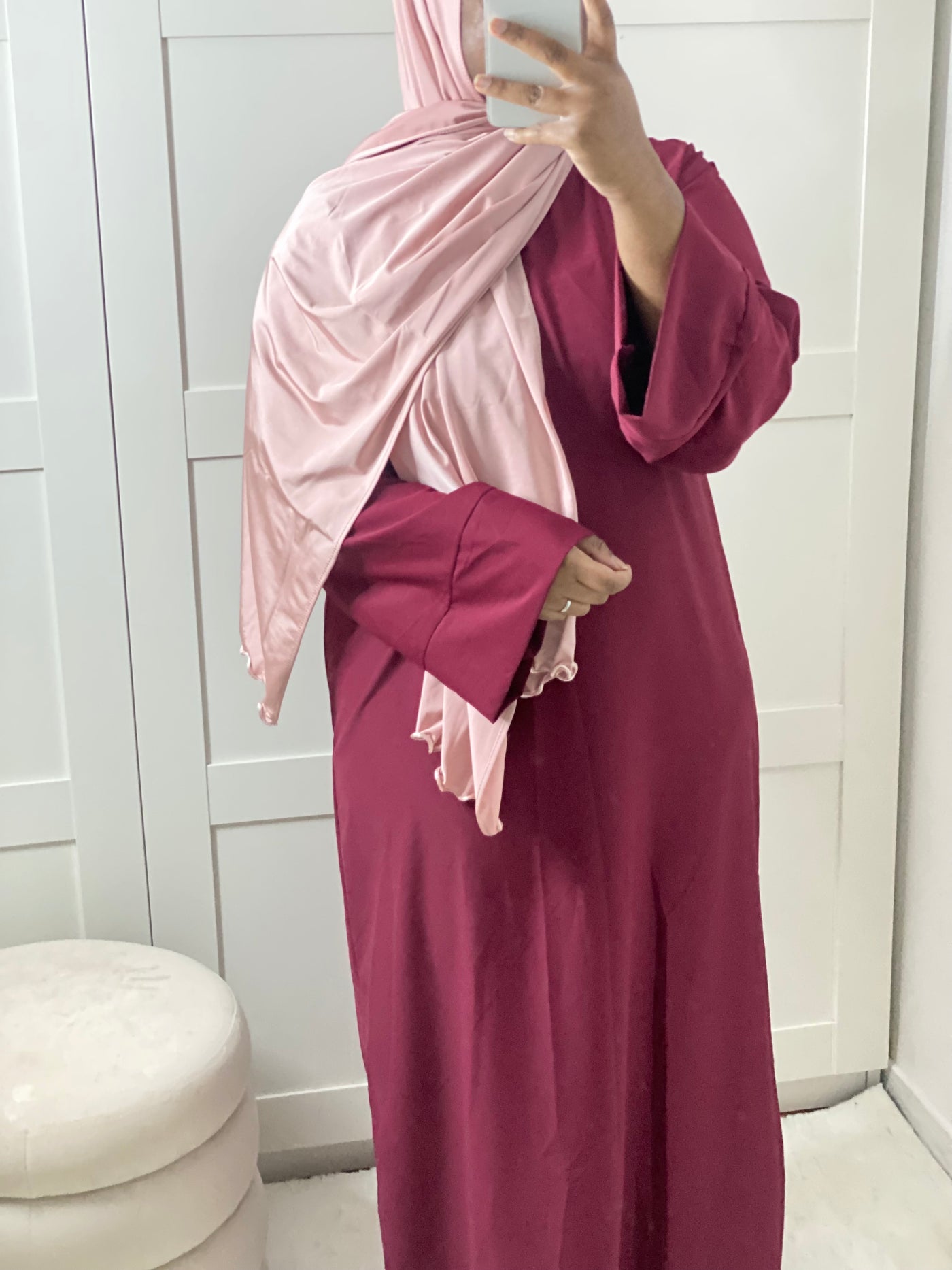 Hijab Jersey premium luxe satiné - Bonbon
