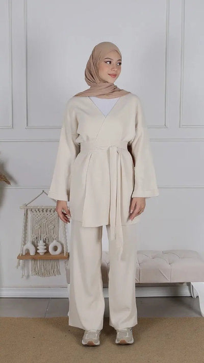 Ensemble cocoon Basic - Beige - MON HIJAB MODEST co