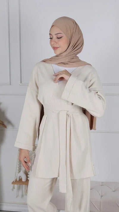 Ensemble cocoon Basic - Beige - MON HIJAB MODEST co
