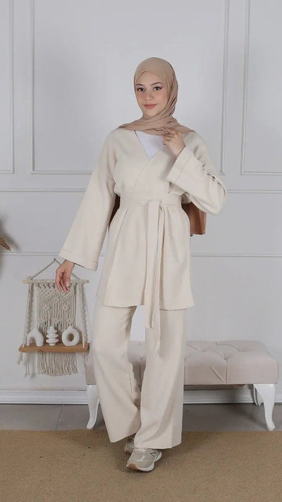 Ensemble cocoon Basic - Beige - MON HIJAB MODEST co