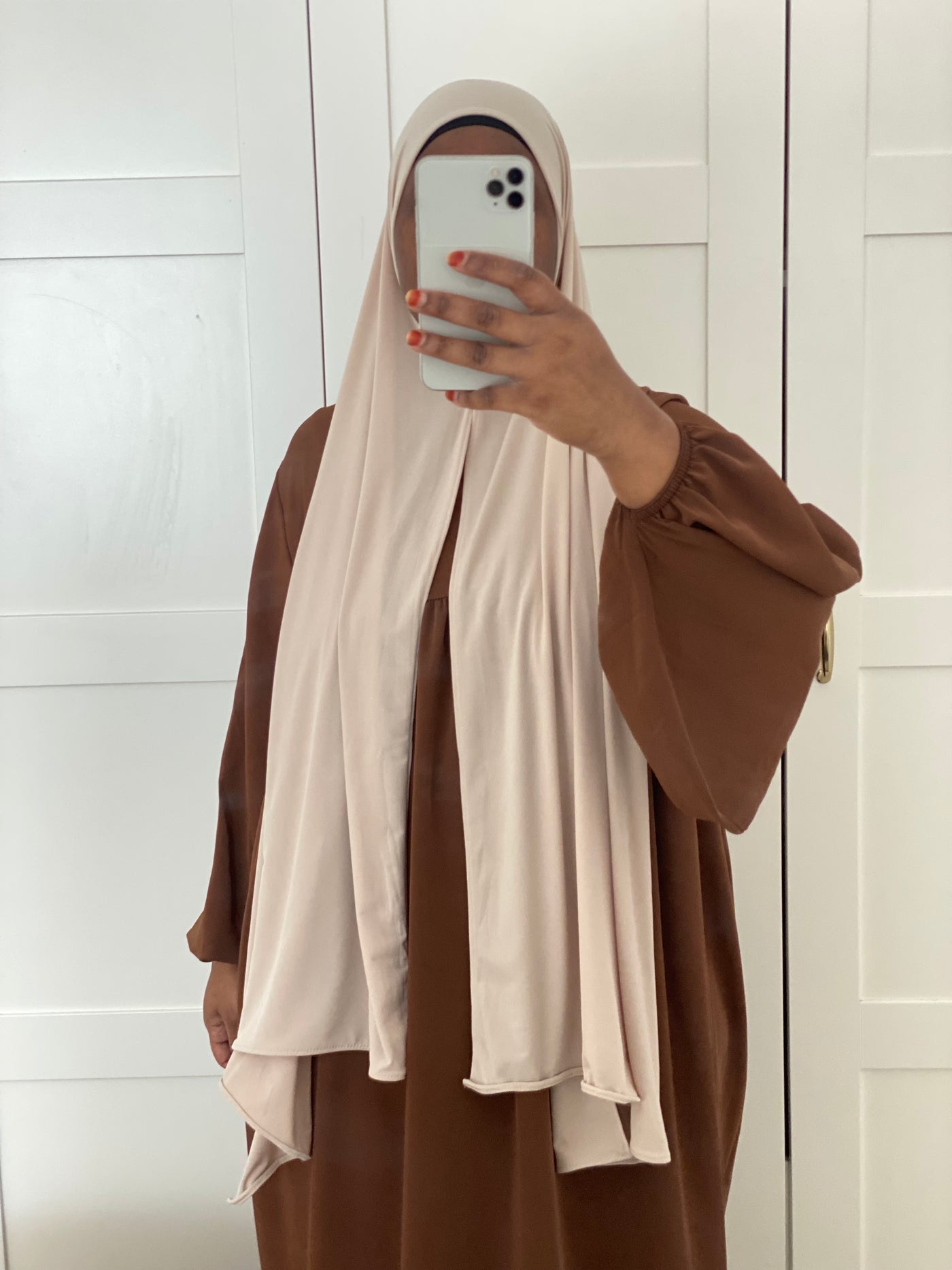 Hijab Jersey premium luxe - Café au lait