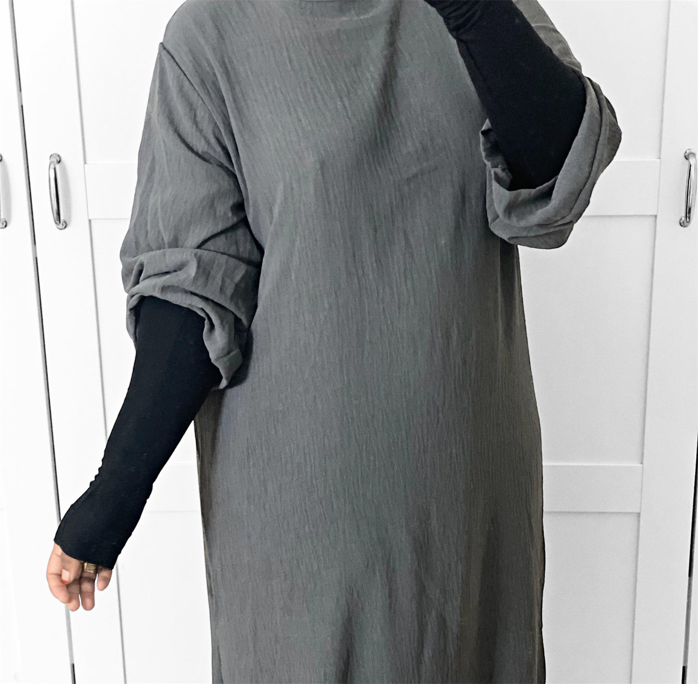 Manchettes opaques pour abayas - Black