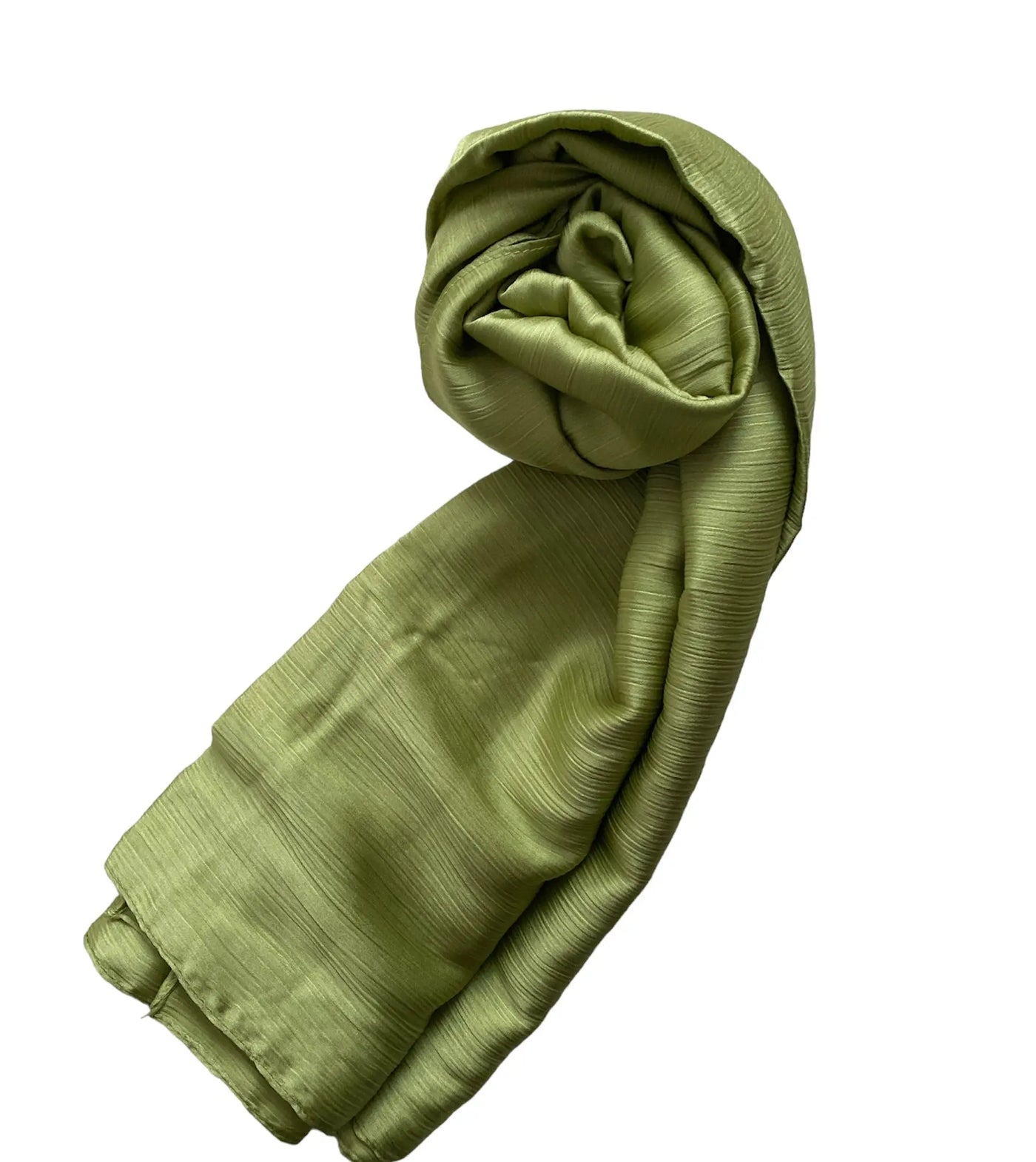 Hijab Satin Plissé - Vert Pomme MON HIJAB MODEST