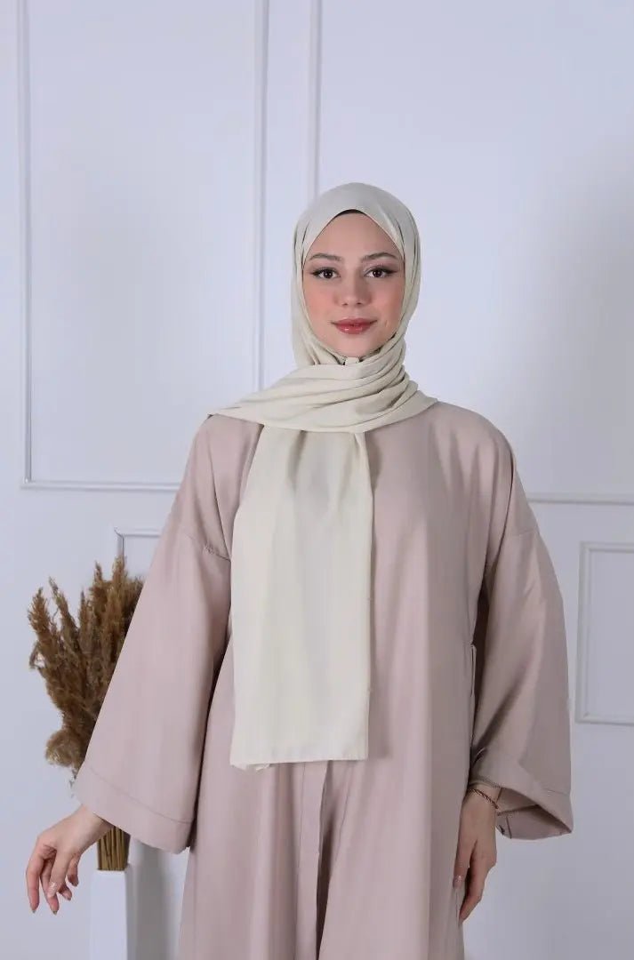 Hijab Soie de Médine - Beige clair - MON HIJAB MODEST co