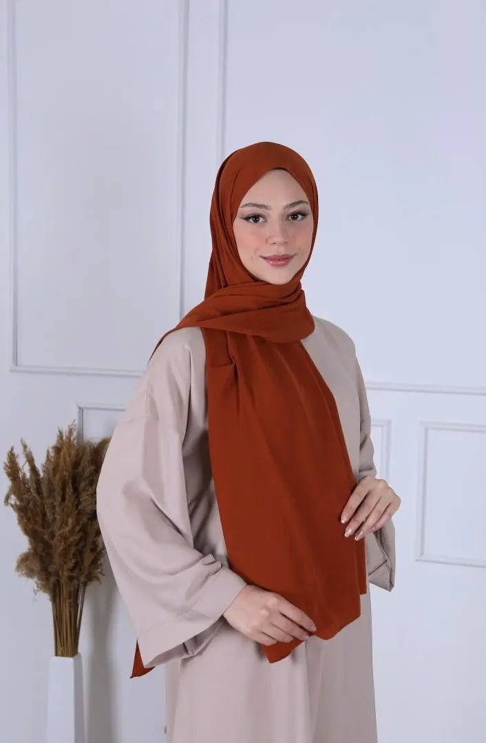 Hijab Soie de Médine - Brique - MON HIJAB MODEST co