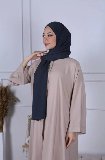 Hijab Soie de Médine - Gris charbon - MON HIJAB MODEST co