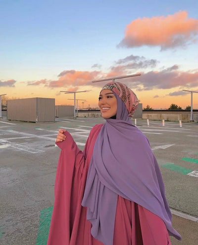 Hijab Soie de Médine - Lilac - N°09 - MON HIJAB MODEST co