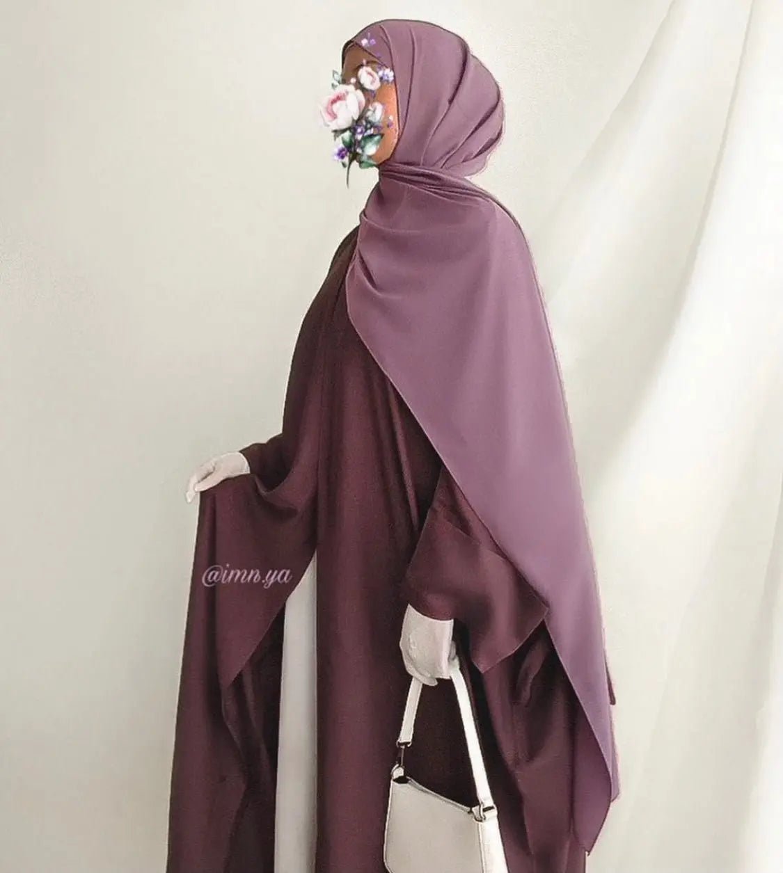 Hijab Soie de Médine - Mauve parme - MON HIJAB MODEST co