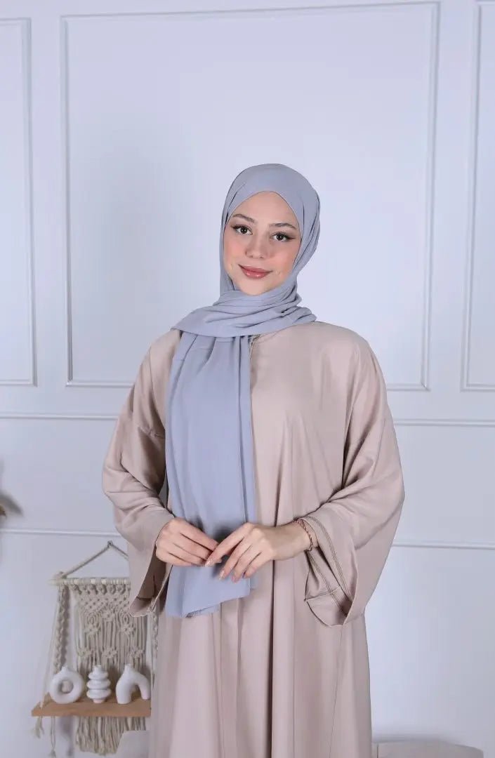 Hijab Soie de Médine - Pearl Grey - MON HIJAB MODEST co