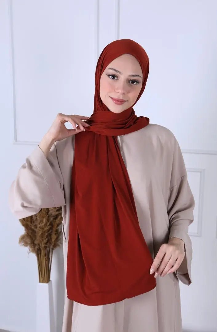 Hijab jersey luxe - Brique - MON HIJAB MODEST co