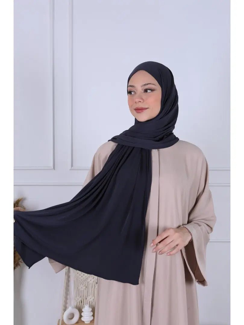 Hijab jersey luxe - Gris charbon - MON HIJAB MODEST co